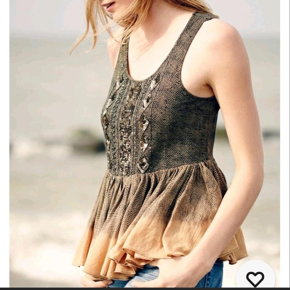 Anthropologie Akemi + Kin Sequin Swing Tank Top Medium